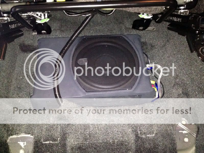 Underseat subwoofer installed 2012 OB Subaru Outback Subaru